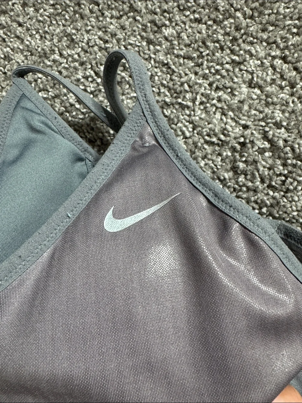 Nike Women's Mauve Grey Sports Bra with Racerback